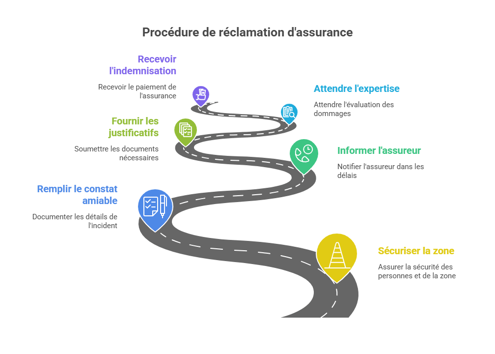 Procédure de réclamation d'assurance