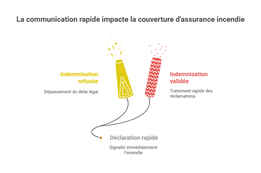 La communication rapide impacte la couverture d'assurance incendie