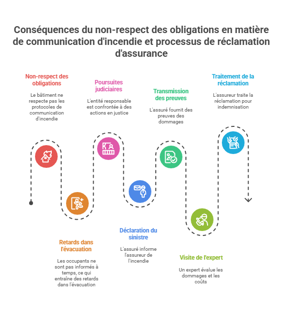 Conséquences du non-respect des obligations en matière de communication d'incendie et processus de réclamation d'assurance