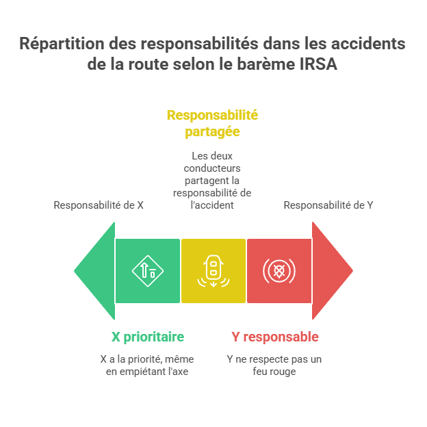 Répartition des responsabilités dans les accidents de la route selon le barème IRSA