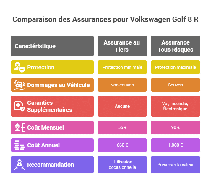 Comparaison des Assurances pour Volkswagen Golf 8 R