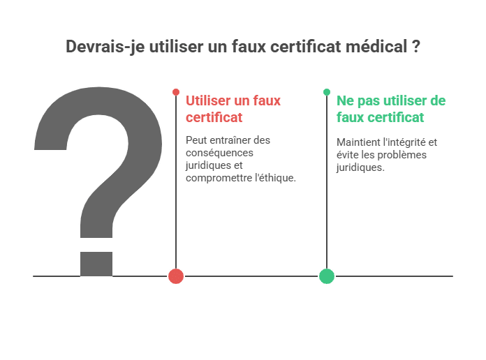 Devrais-je utiliser un faux certificat médical ?