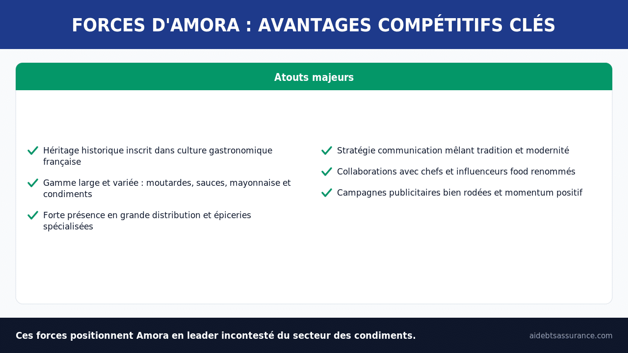 Forces Amora héritage historique gamme produits distribution communication