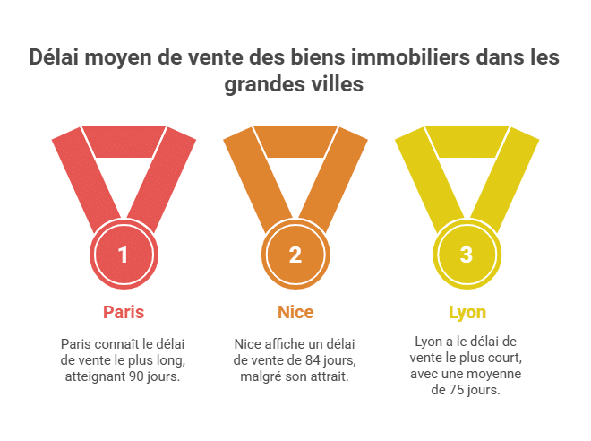 Délai moyen de vente des biens immobiliers dans les grandes villes