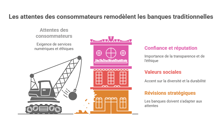 Les attentes des consommateurs remodèlent les banques traditionnelles
