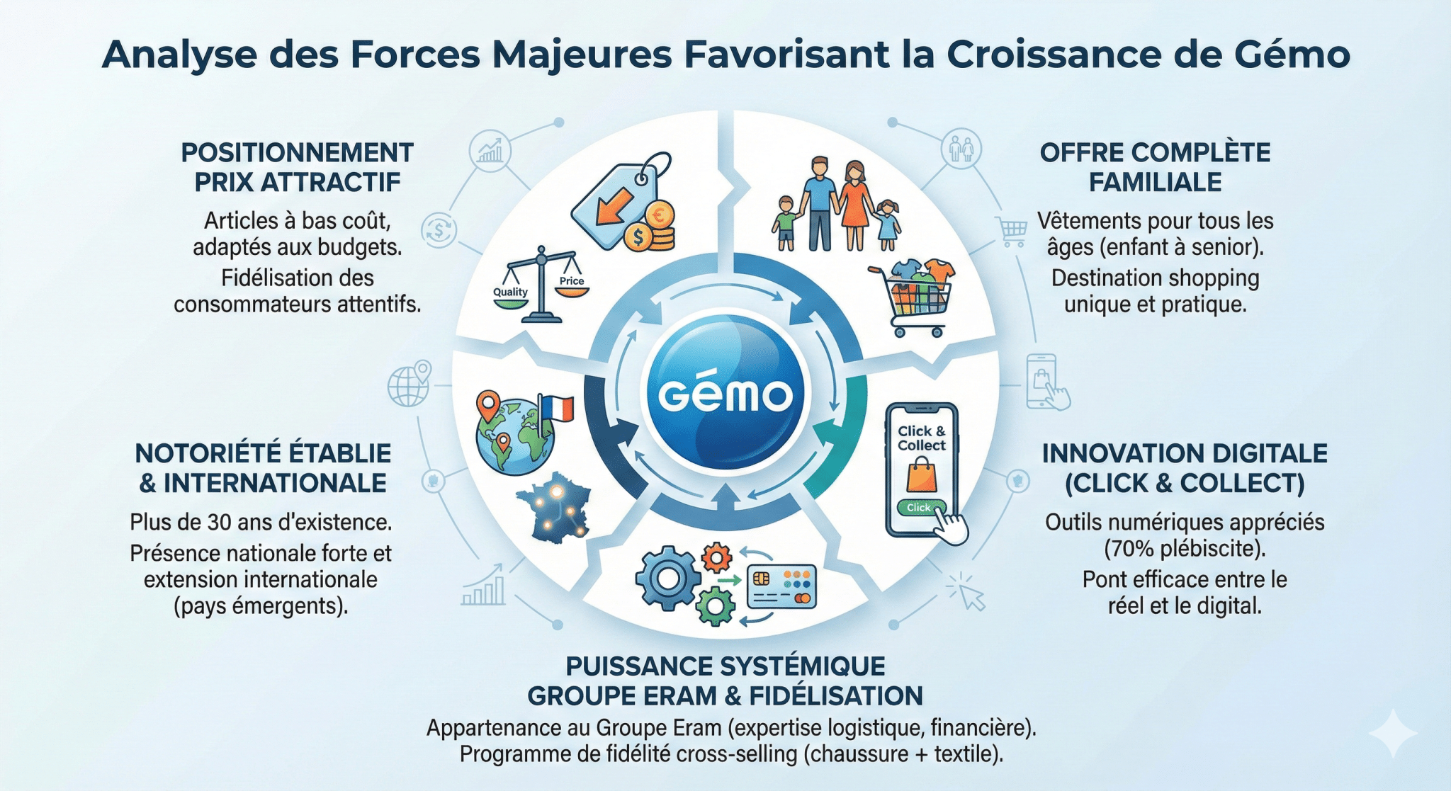 Analyse des forces majeures favorisant la croissance de Gémo