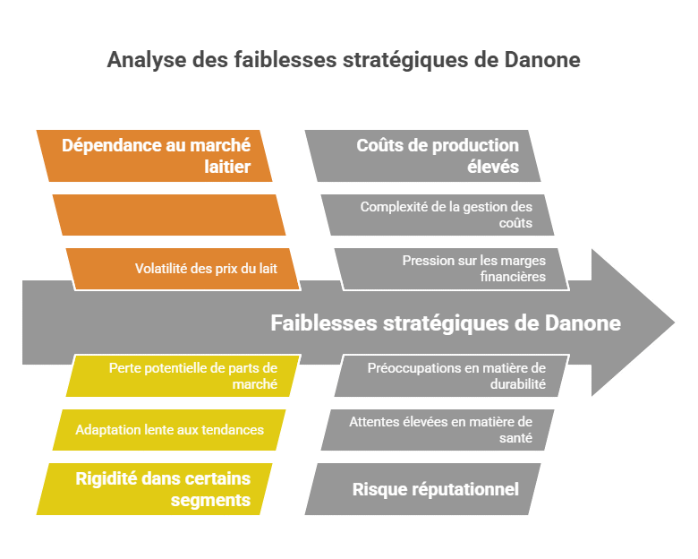 Análisis de las debilidades estratégicas de Danone