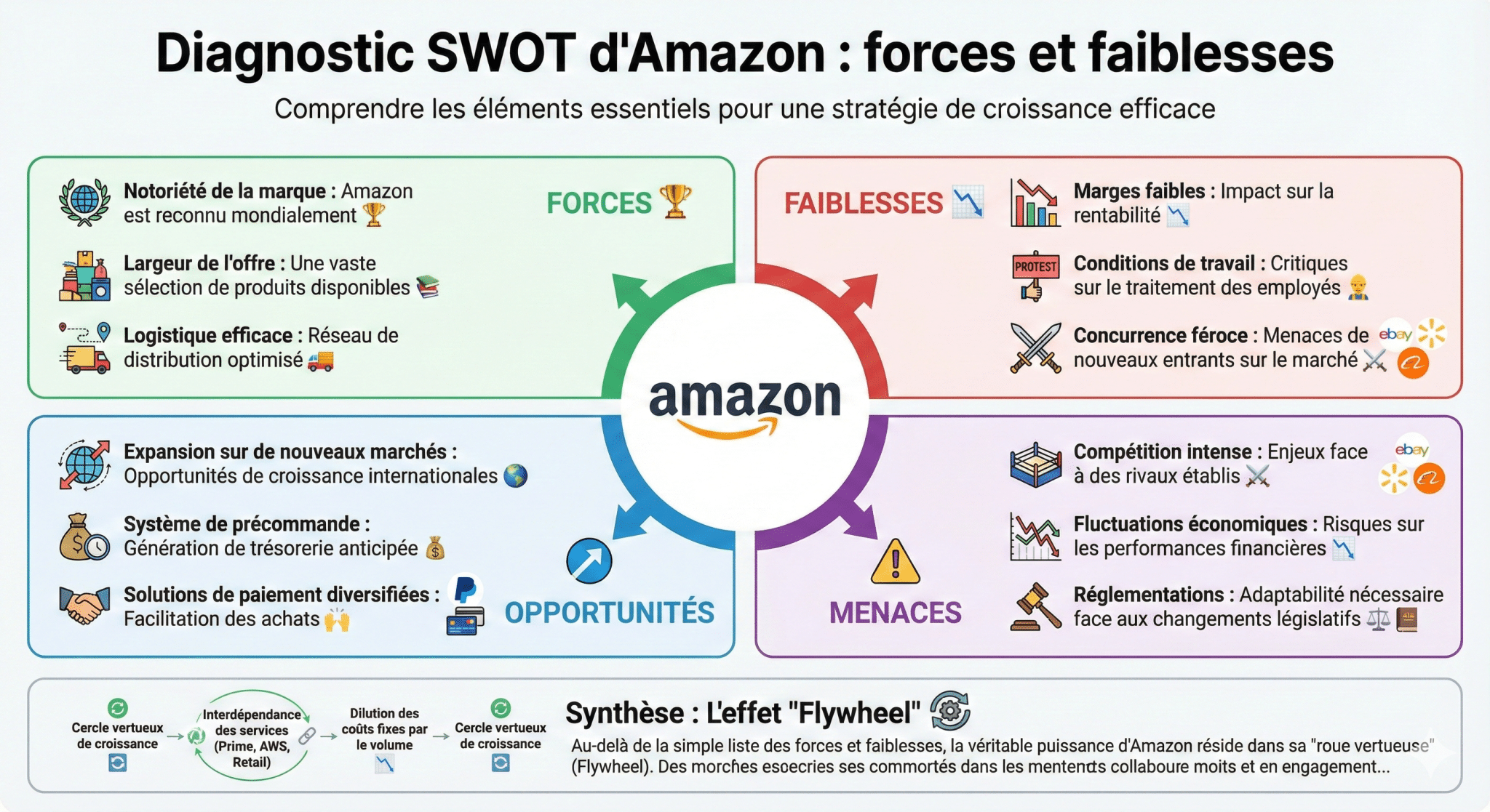 Diagnostic SWOT d'Amazon  forces et faiblesses