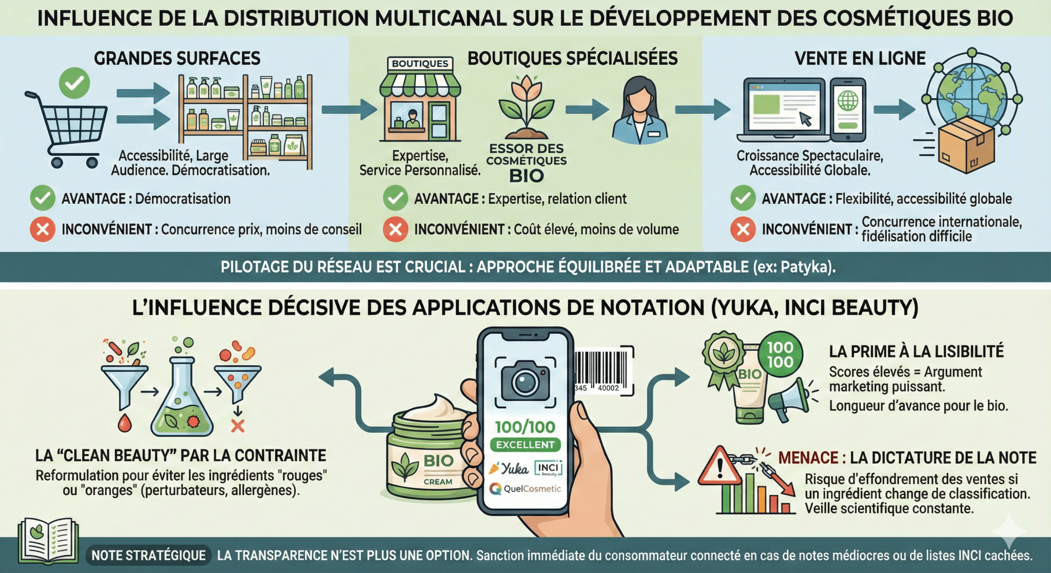 Influence de la distribution multicanal sur le développement des cosmétiques bio