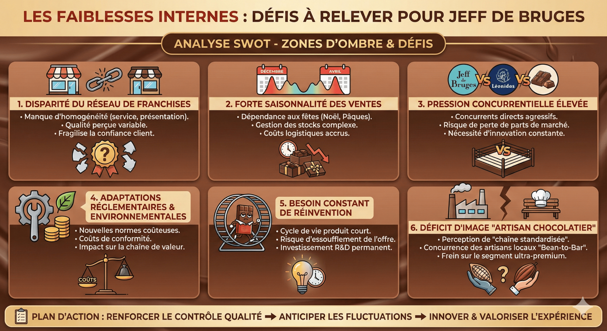Les faiblesses internes  défis à relever pour le chocolatier