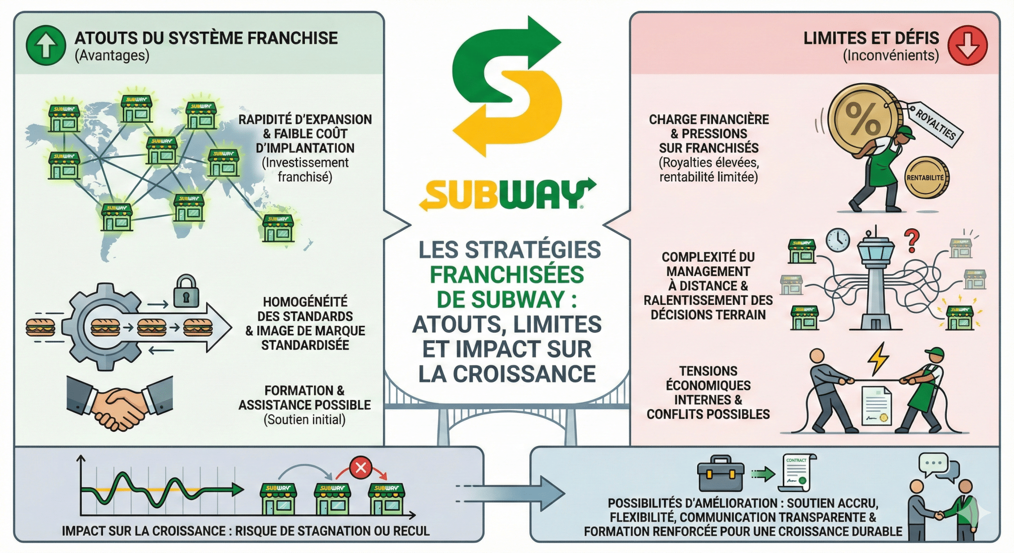 Les stratégies franchisées de Subway  atouts, limites et impact sur la croissance