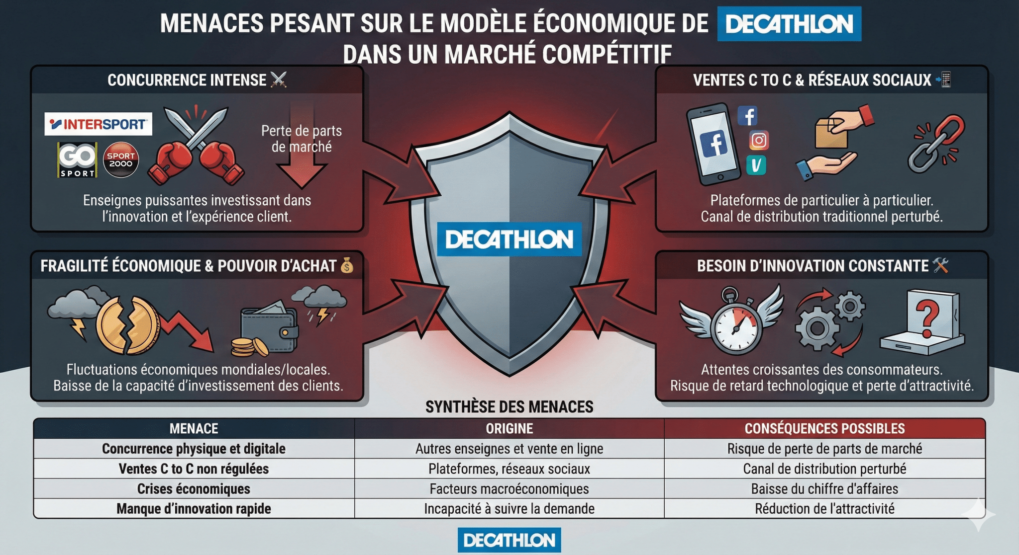 Menaces pesant sur le modèle économique de Decathlon dans un marché compétitif