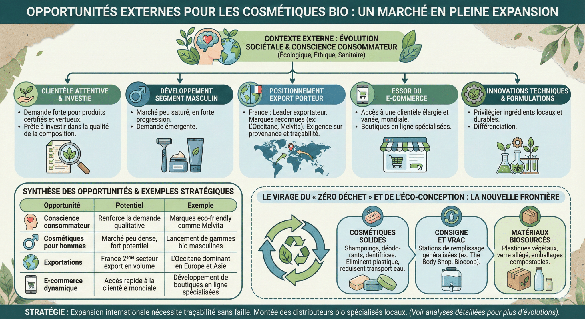 Opportunités externes pour les produits cosmétiques bio  un marché en pleine expansion