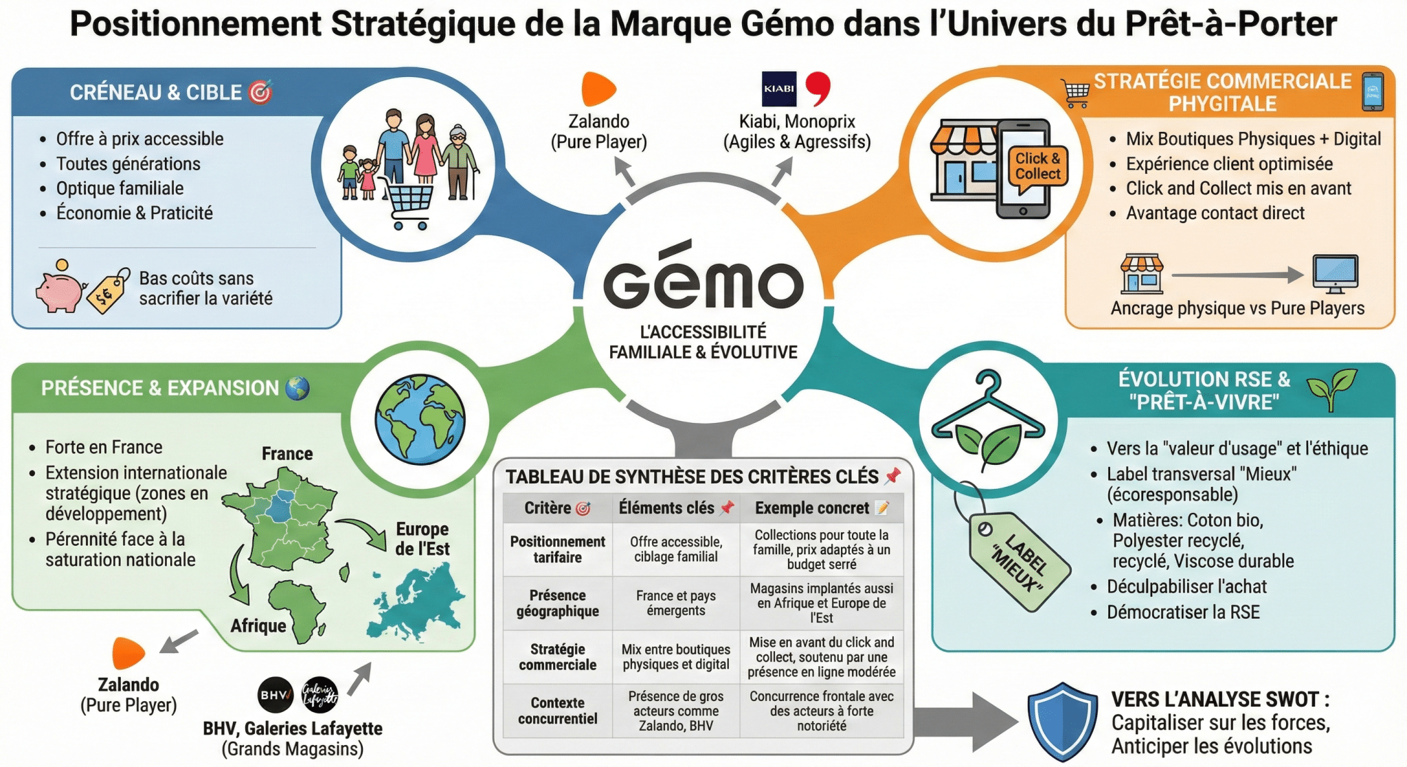 Positionnement stratégique de la marque Gémo dans l’univers du prêt-à-porter