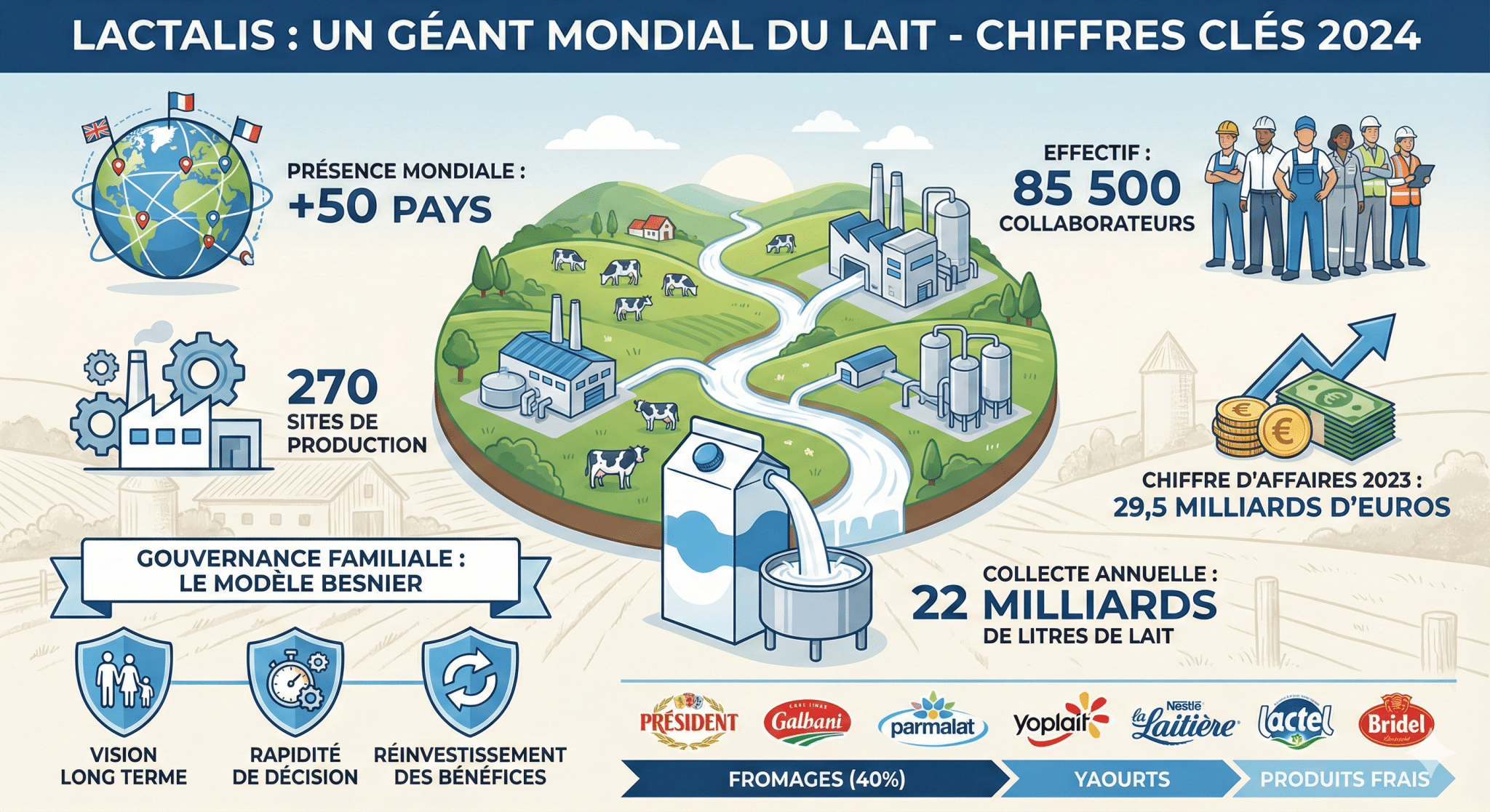 Présentation générale et chiffres clés de Lactalis en 2024 un acteur incontournable du lait 🥛
