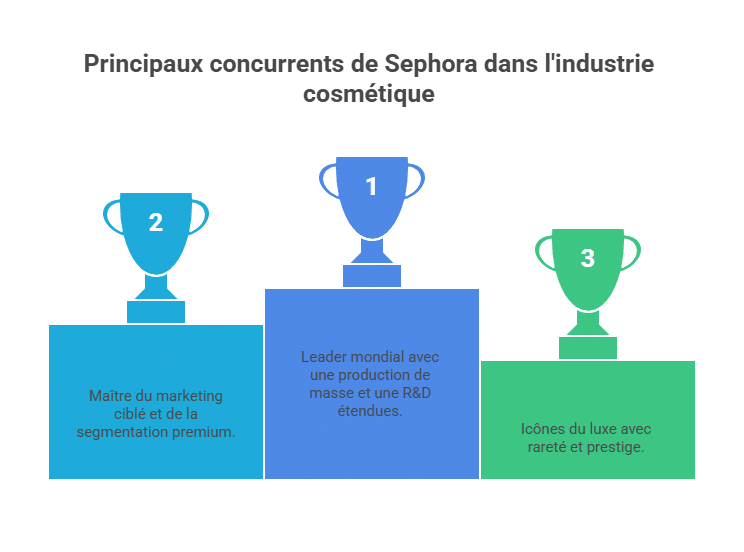 Principaux concurrents de Sephora dans l'industrie cosmétique
