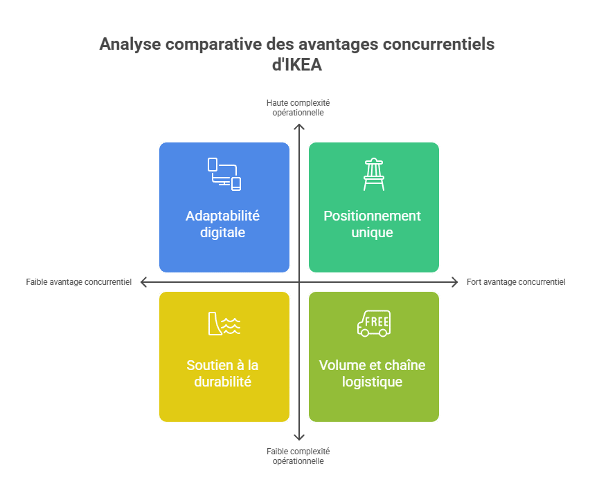 Analyse comparative des avantages concurrentiels d'IKEA