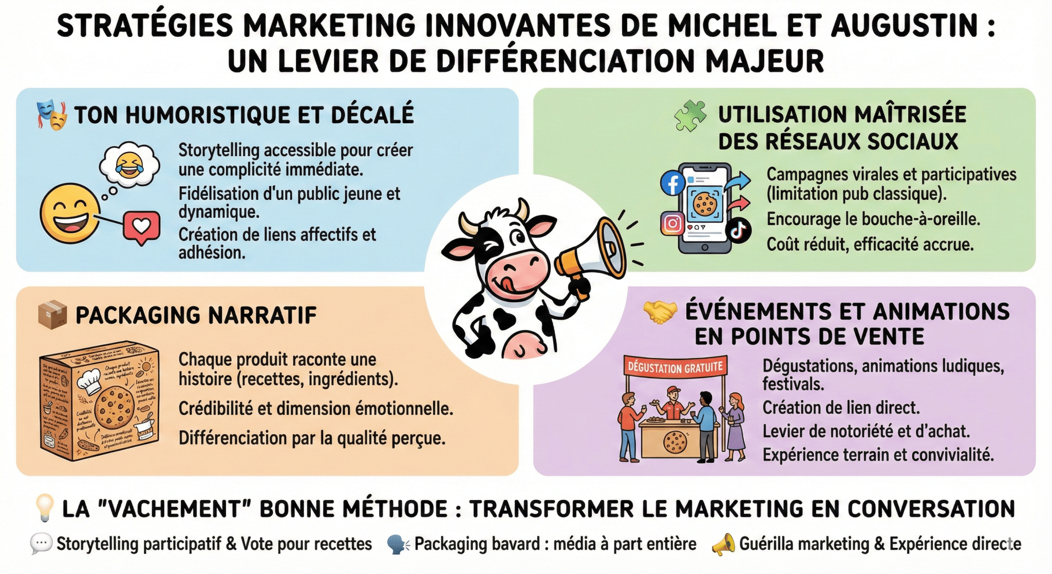 Stratégies marketing innovantes chez Michel et Augustin  un levier différenciateur majeur