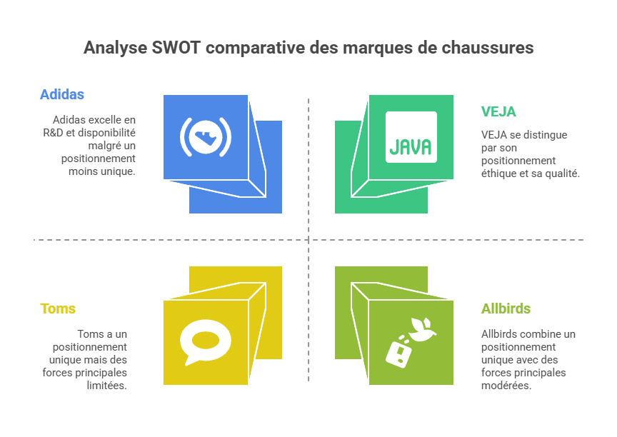 Analyse SWOT comparative des marques de chaussures