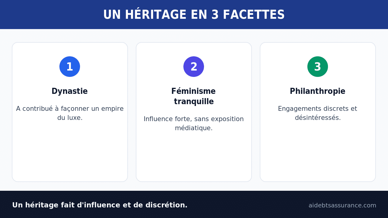 Héritage d'Anne Dewavrin en trois facettes